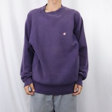 画像2: 90's Champion REVERSE WEAVE USA製 モックネック ラグランスウェット L (2)