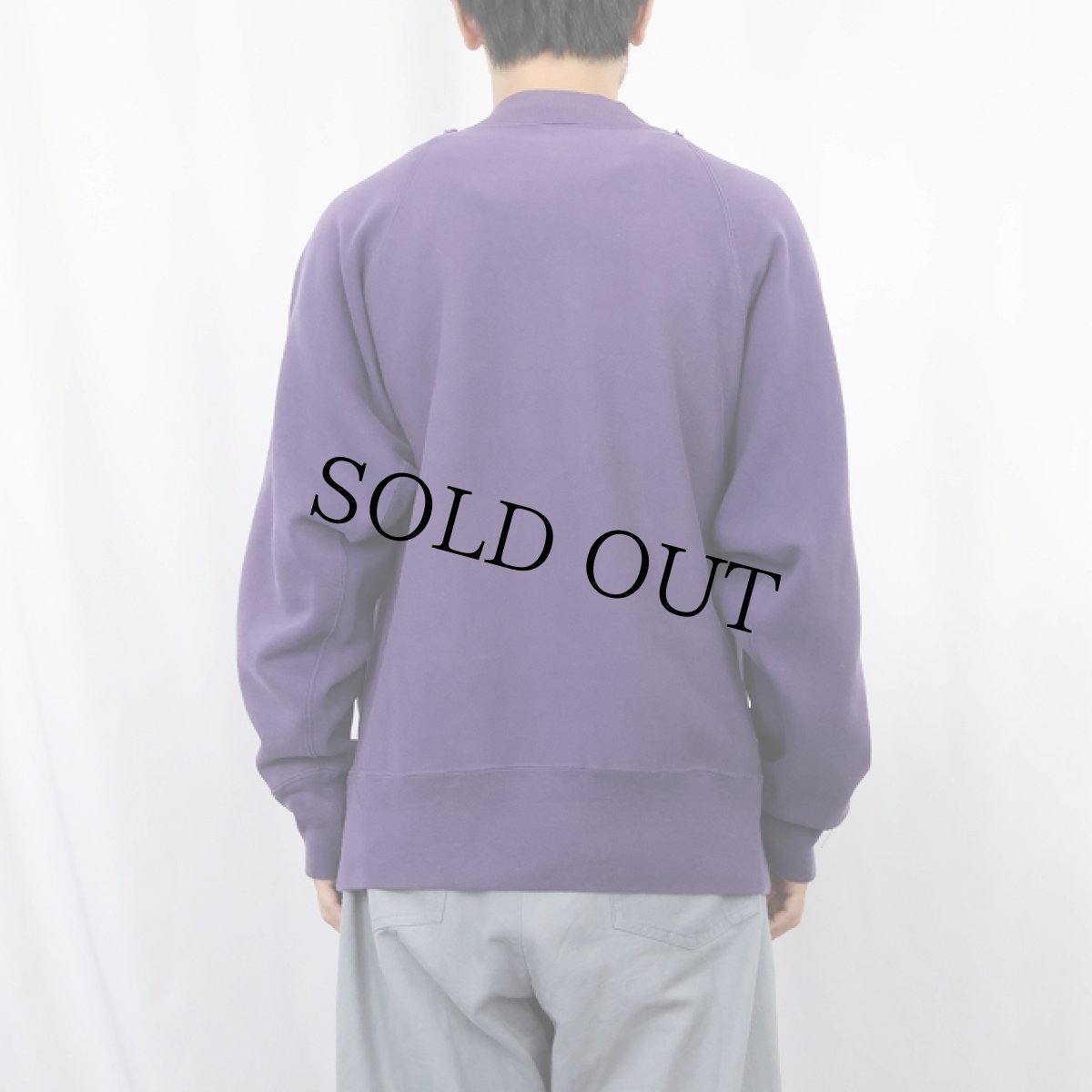 画像3: 90's Champion REVERSE WEAVE USA製 モックネック ラグランスウェット L (3)