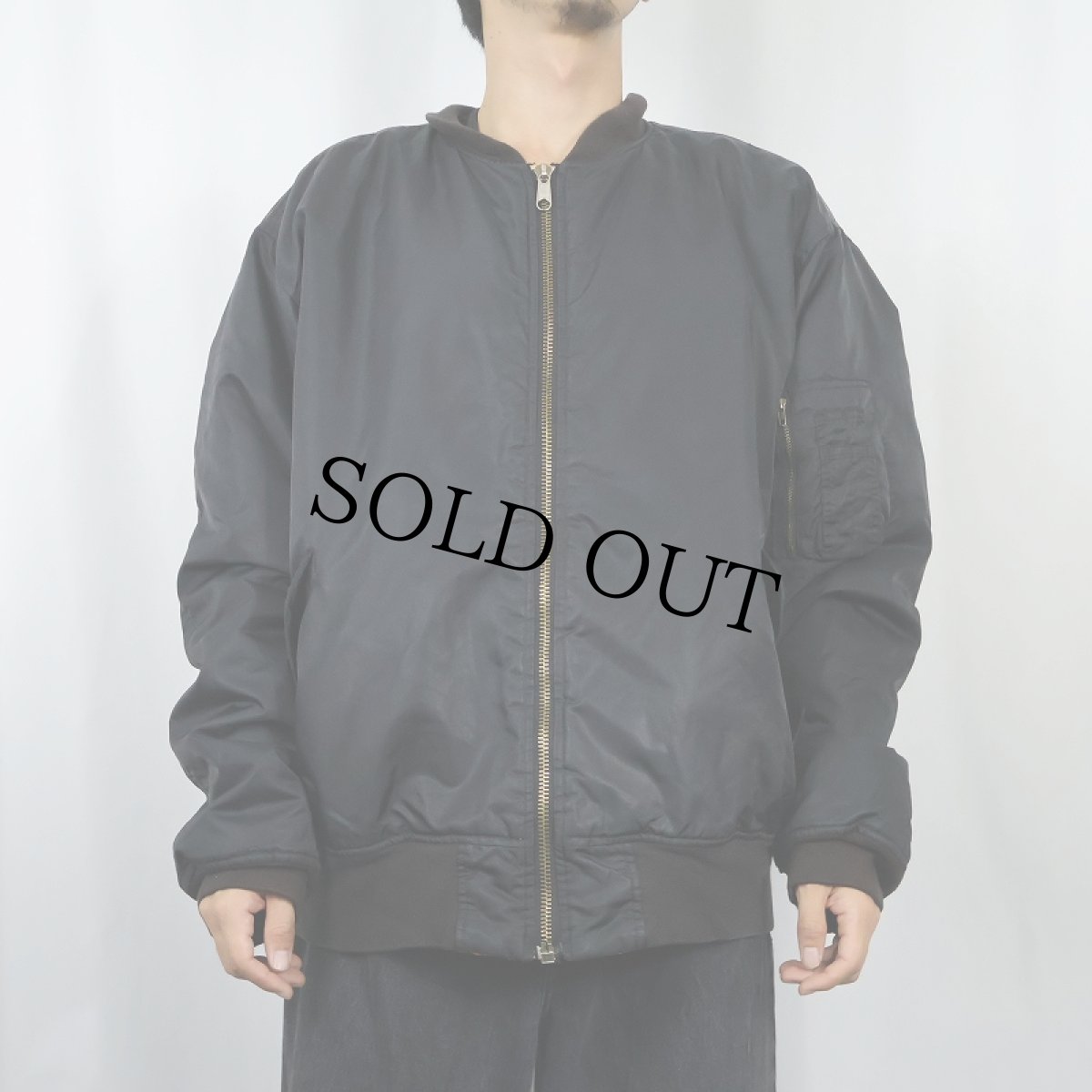 画像2: "MA-1 TYPE" フライトジャケット BLACK (2)