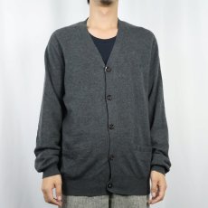 画像3: POLO Ralph Lauren ロゴ刺繍 エルボーパッチ付き メリノウールニットカーディガン M (3)