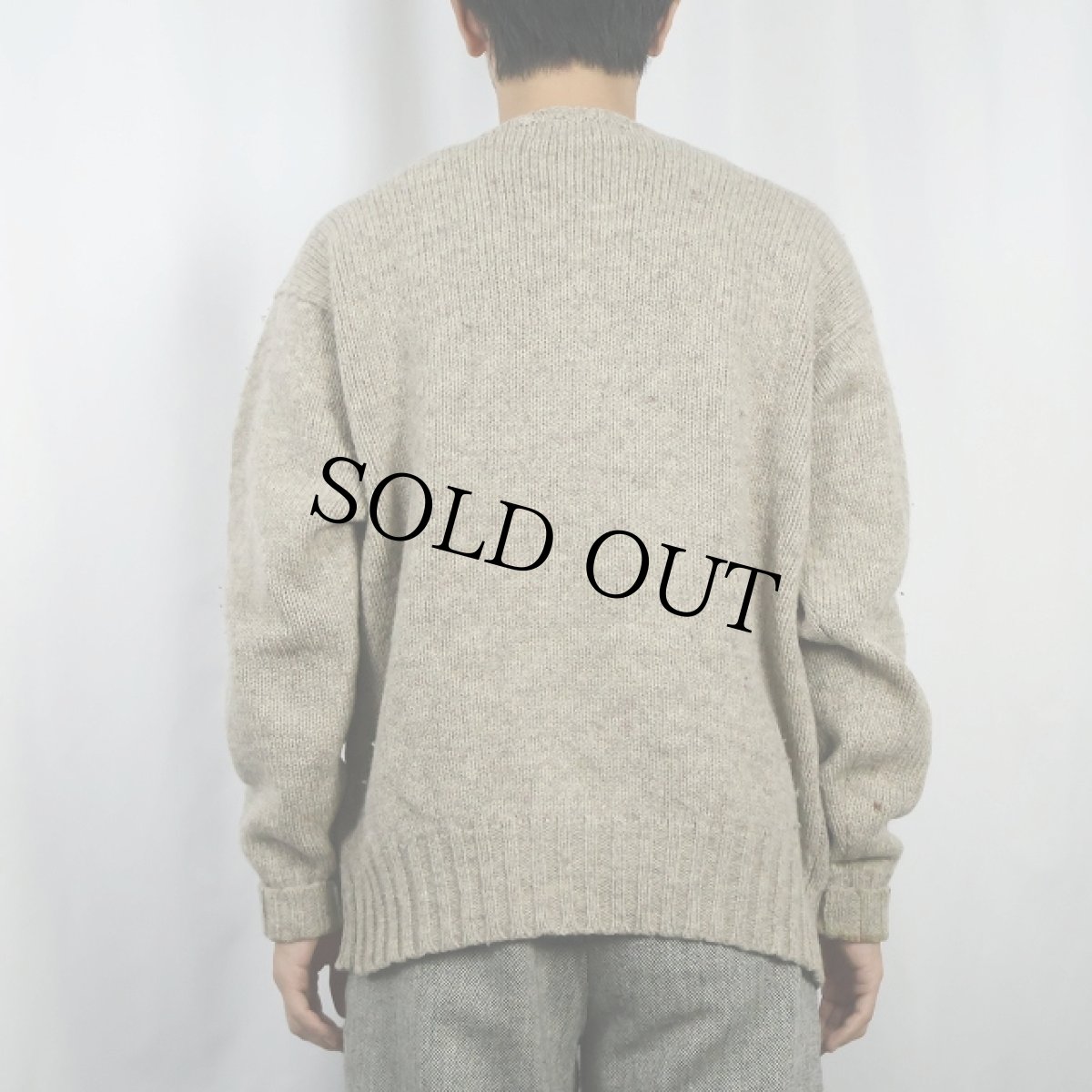 画像5: 80〜90's POLO COUNTRY Ralph Lauren USA製 "POLO SPORTSMAN" プリント ウールニットセーター L (5)