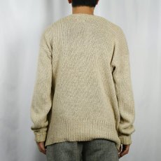 画像3: 90's〜 POLO Ralph Lauren リネンコットン ニットセーター M (3)