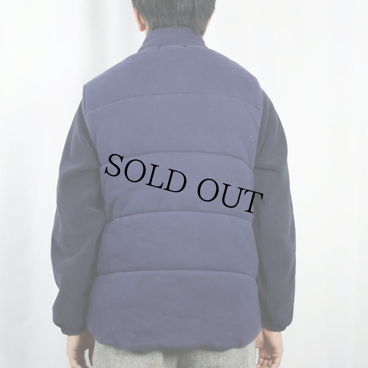 画像3: POLO Ralph Lauren フランネルライナー 中綿入り コットンベスト NAVY M (3)