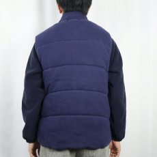 画像3: POLO Ralph Lauren フランネルライナー 中綿入り コットンベスト NAVY M (3)