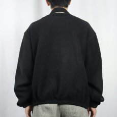 画像3: 80's POLO Ralph Lauren USA製 チンスト付き フリーススイングトップ BLACK L (3)