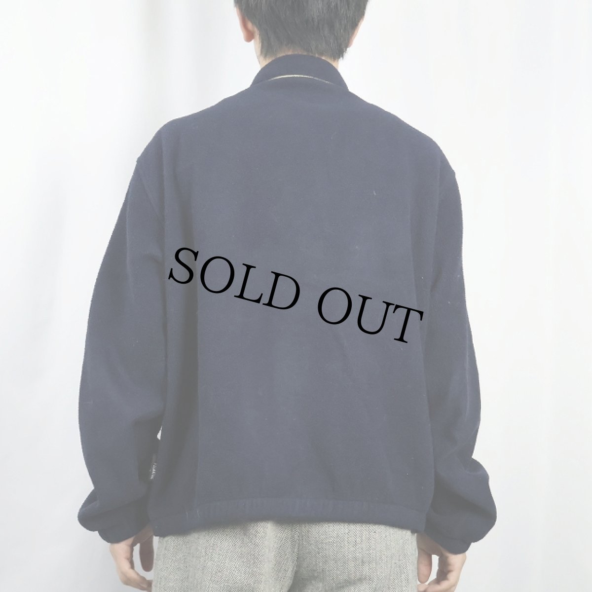 画像3: POLO Ralph Lauren "POLARTEC" チンスト付き フリーススイングトップ NAVY L (3)