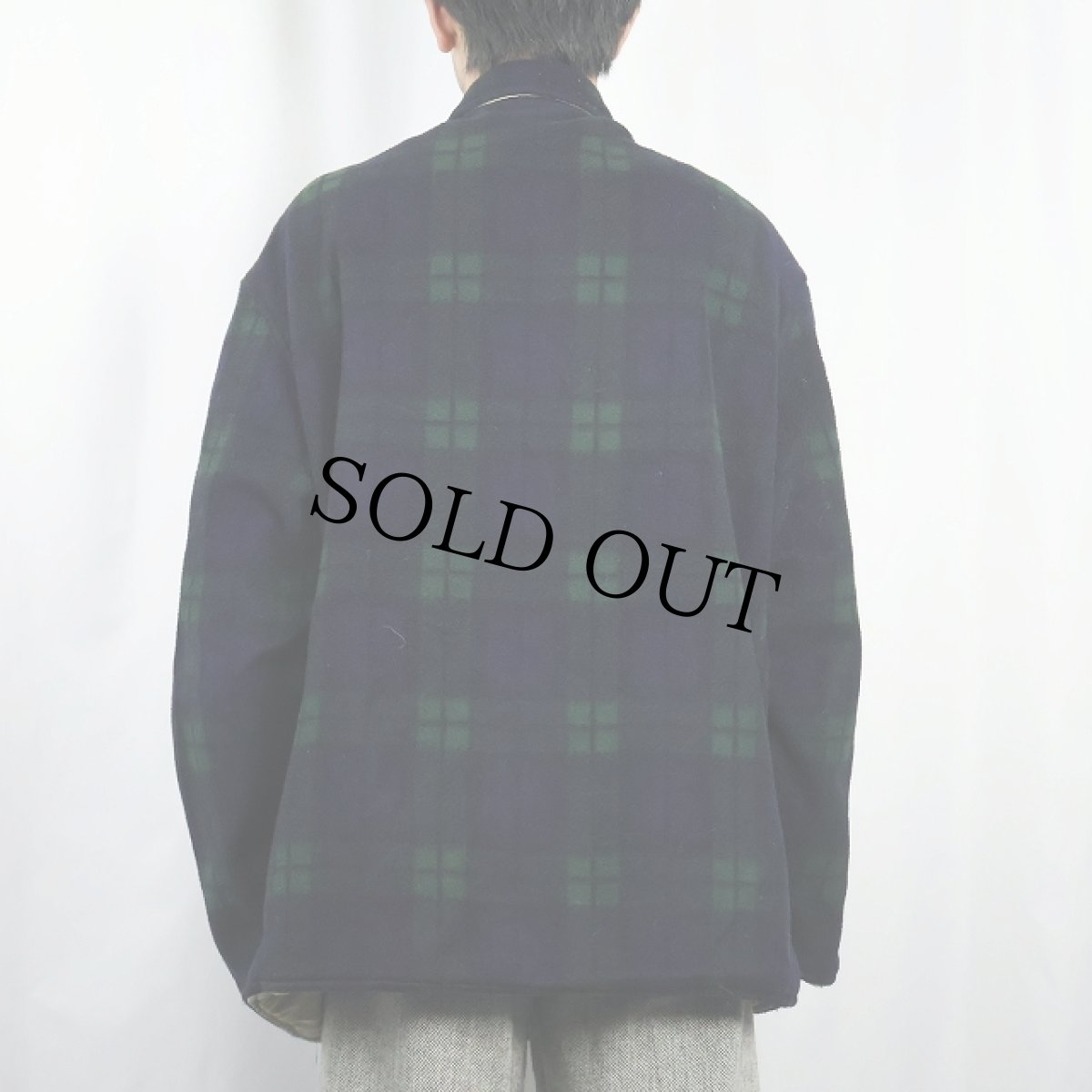 画像5: 90's POLO Ralph Lauren USA製 ブラックウォッチチェック柄 フリースジャケット L (5)