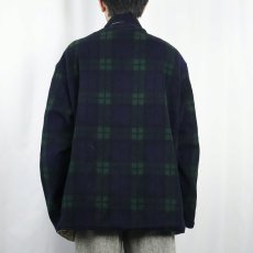 画像5: 90's POLO Ralph Lauren USA製 ブラックウォッチチェック柄 フリースジャケット L (5)