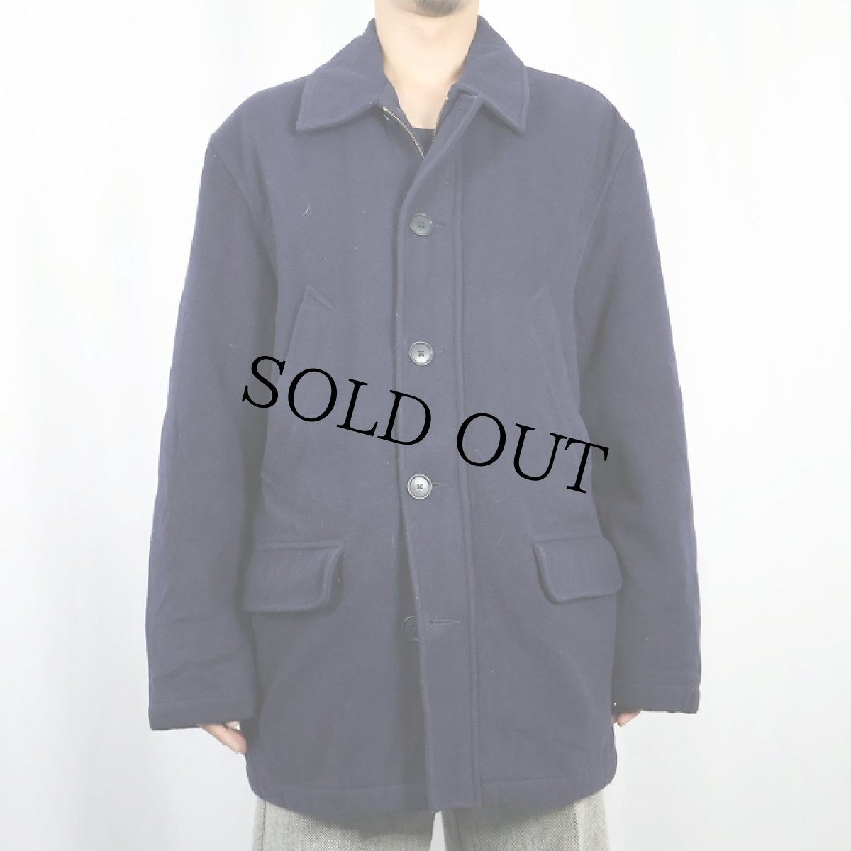 画像3: POLO Ralph Lauren ウールジャケット NAVY M (3)