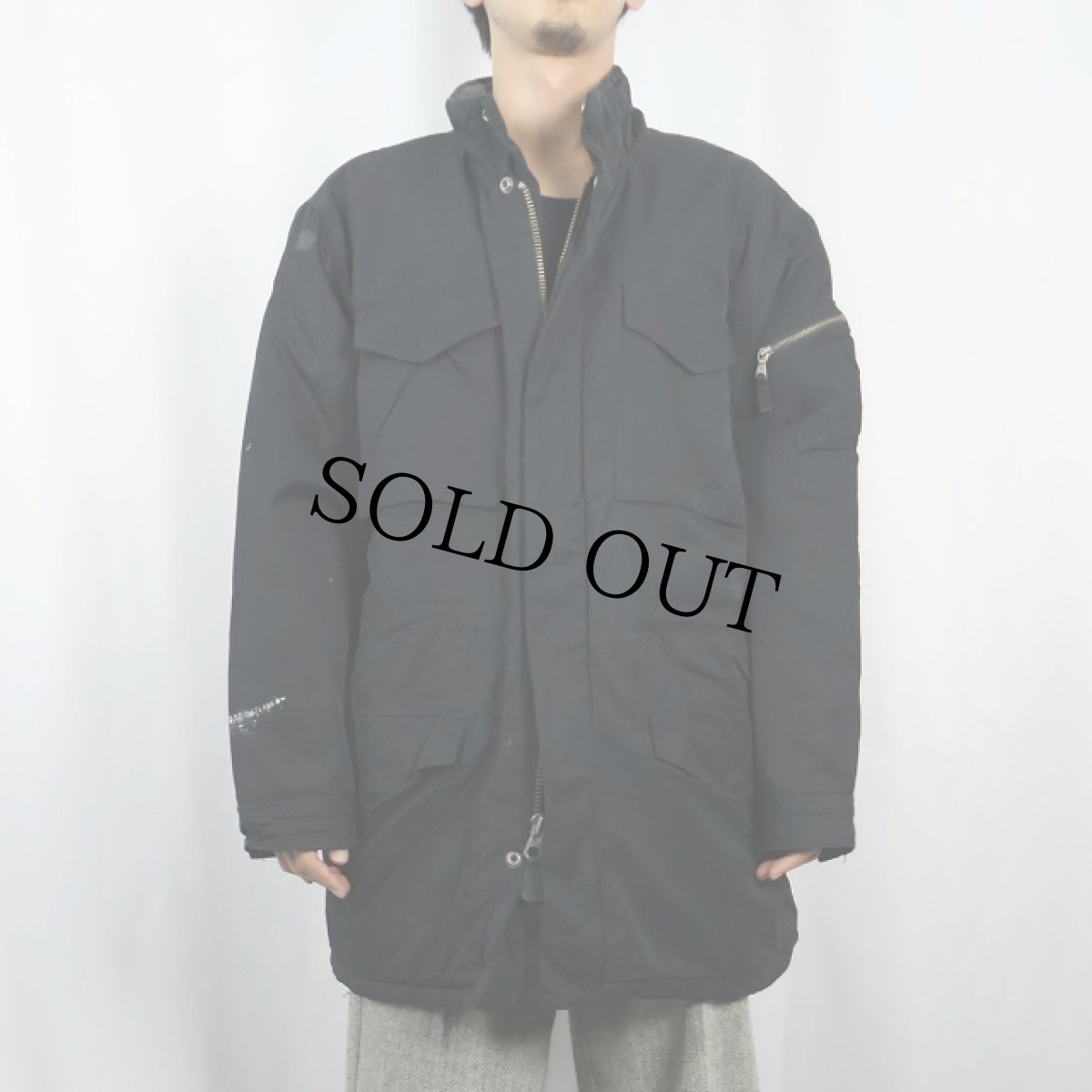 画像3: POLO Ralph Lauren “M-65 TYPE” コットンナイロン フィールドジャケット BLACK XL (3)