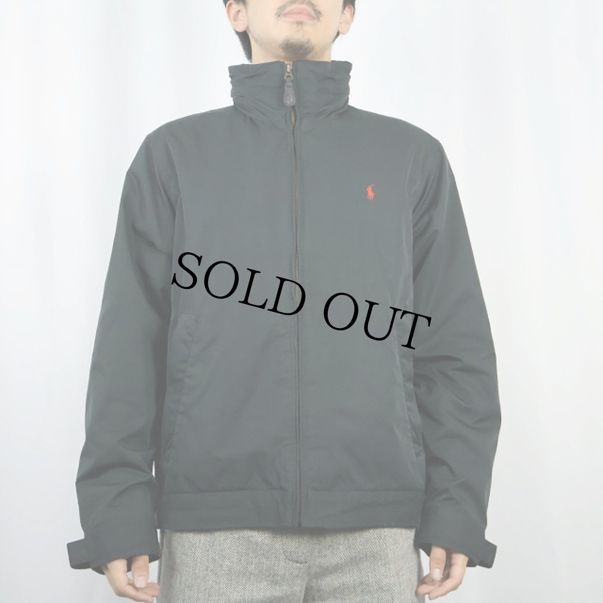 画像2: POLO Ralph Lauren フリースライナー ポリエステル シェルジャケット BLACK S (2)