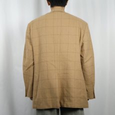画像5: 90's POLO Ralph Lauren ITALY製 格子柄 キャメルテーラードジャケット SIZE46R (5)
