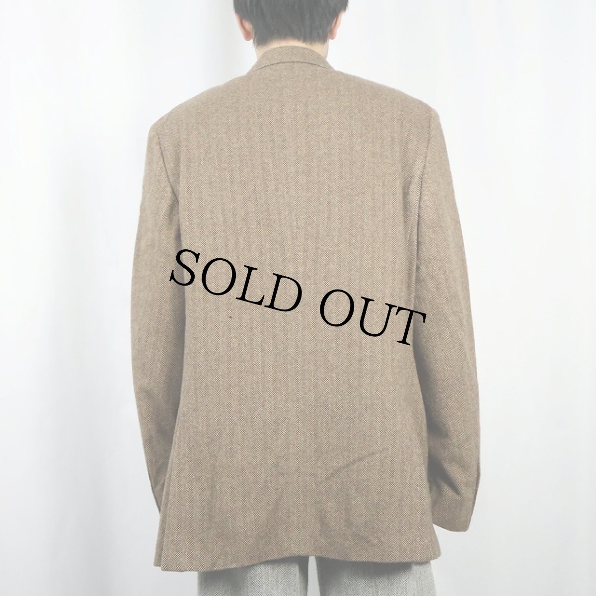 画像5: 90's POLO Ralph Lauren ITALY製 ヘリンボーン織り ウールテーラードジャケット (5)