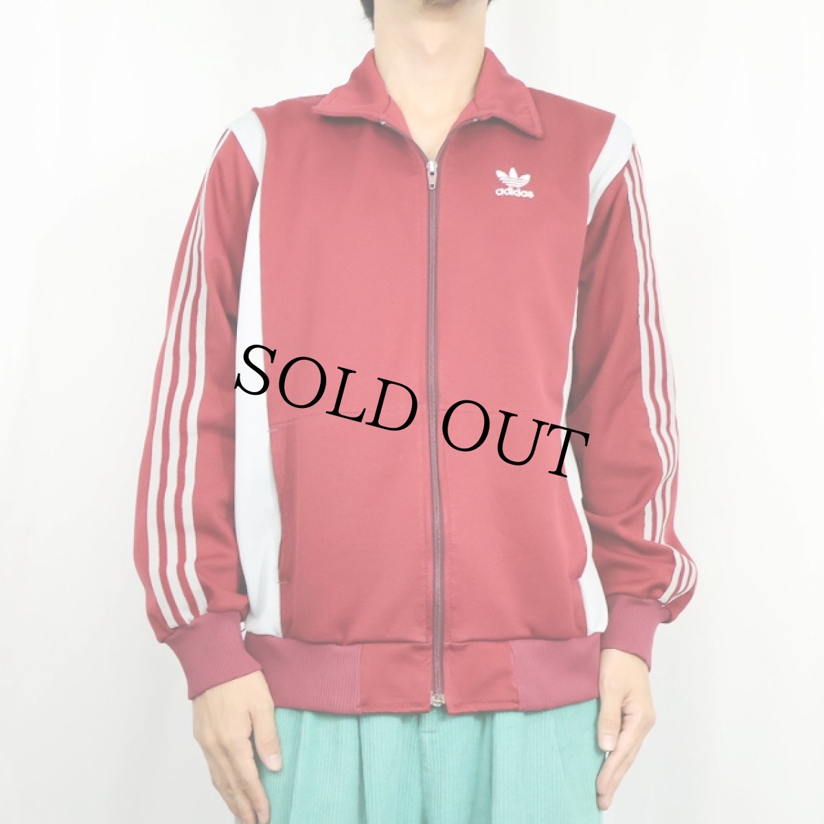 画像2: 70〜80's adidas ロゴ刺繍 トラックジャケット L (2)