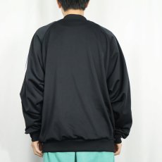 画像3: 90's adidas ロゴ刺繍 トラックジャケット BLACK L (3)