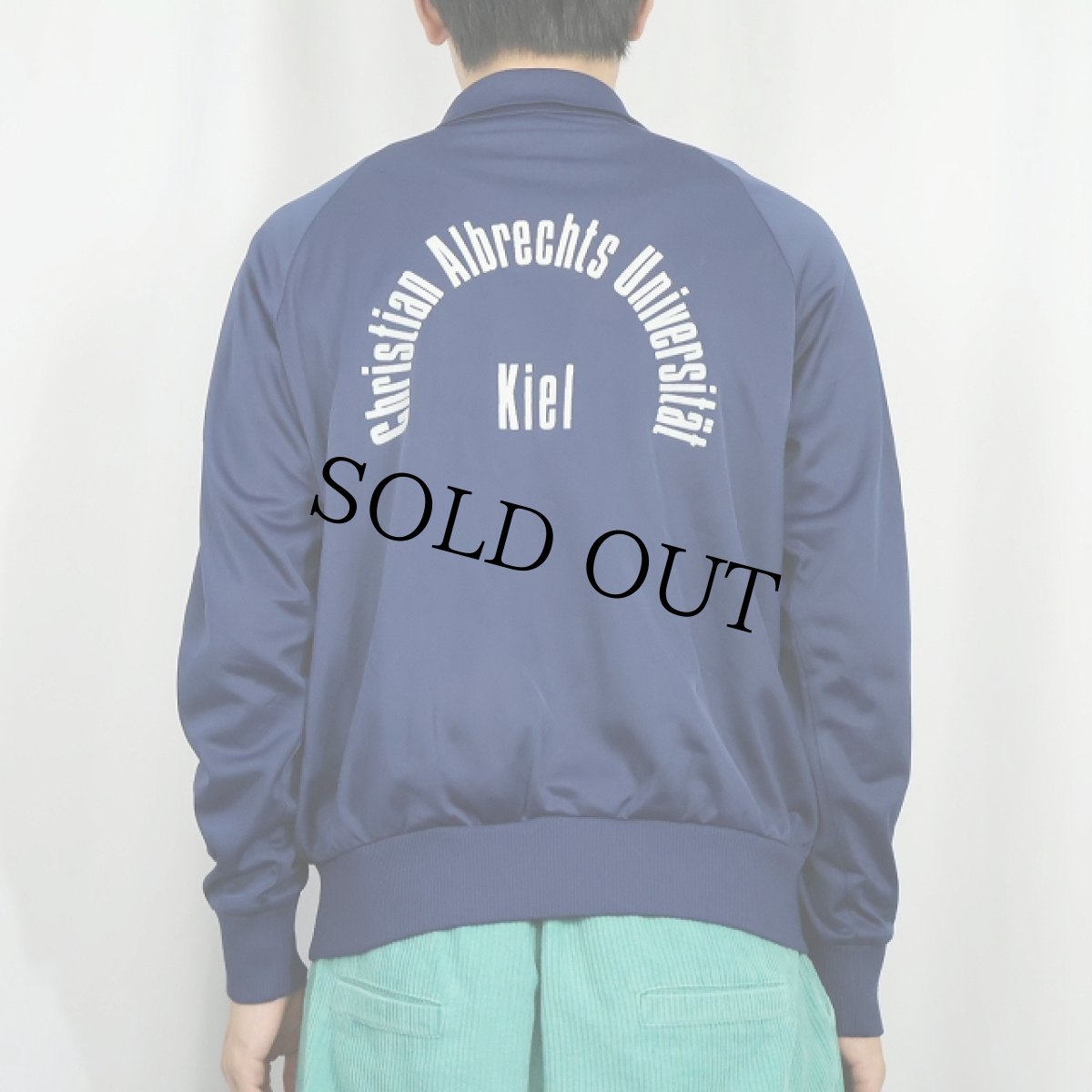 画像4: 80〜90's adidas ロゴ刺繍 フロッキープリント トラックジャケット NAVY S (4)