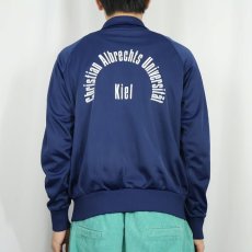画像3: 80〜90's adidas ロゴ刺繍 フロッキープリント トラックジャケット NAVY S (3)