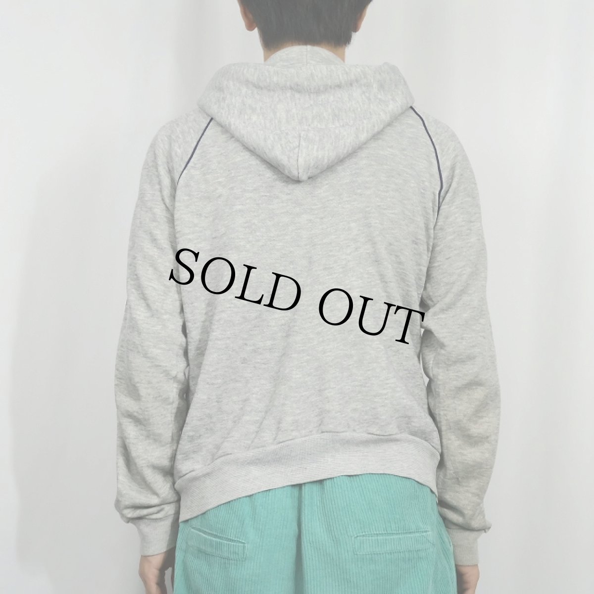 画像3: 80's adidas USA製 ロゴプリント スウェットジップパーカー M (3)