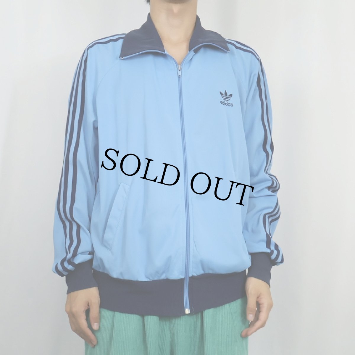 画像2: 80〜90's adidas ロゴ刺繍 トラックジャケット L (2)