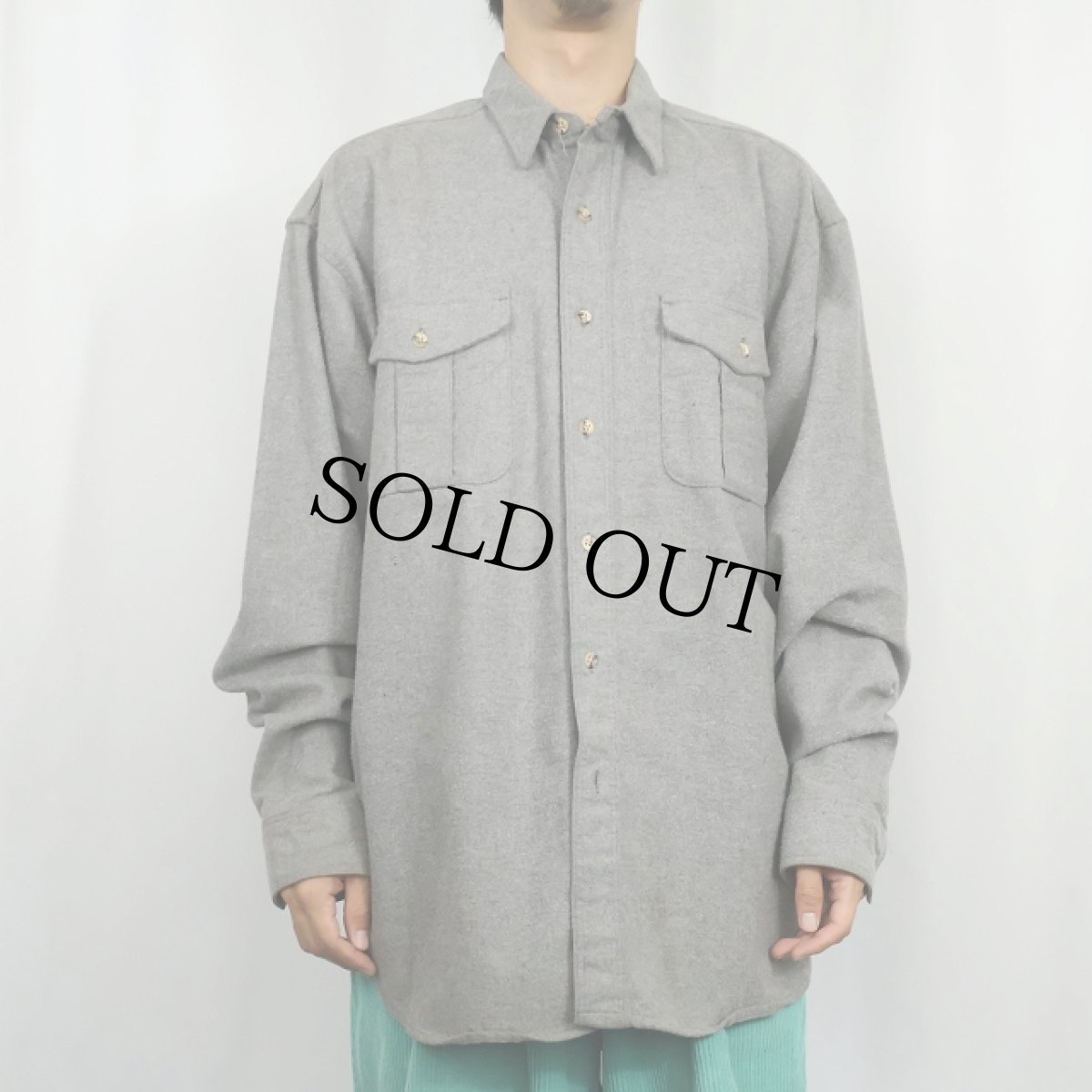 画像2: 80〜90's Eddie Bauer USA製 ヘビーネルシャツ L (2)