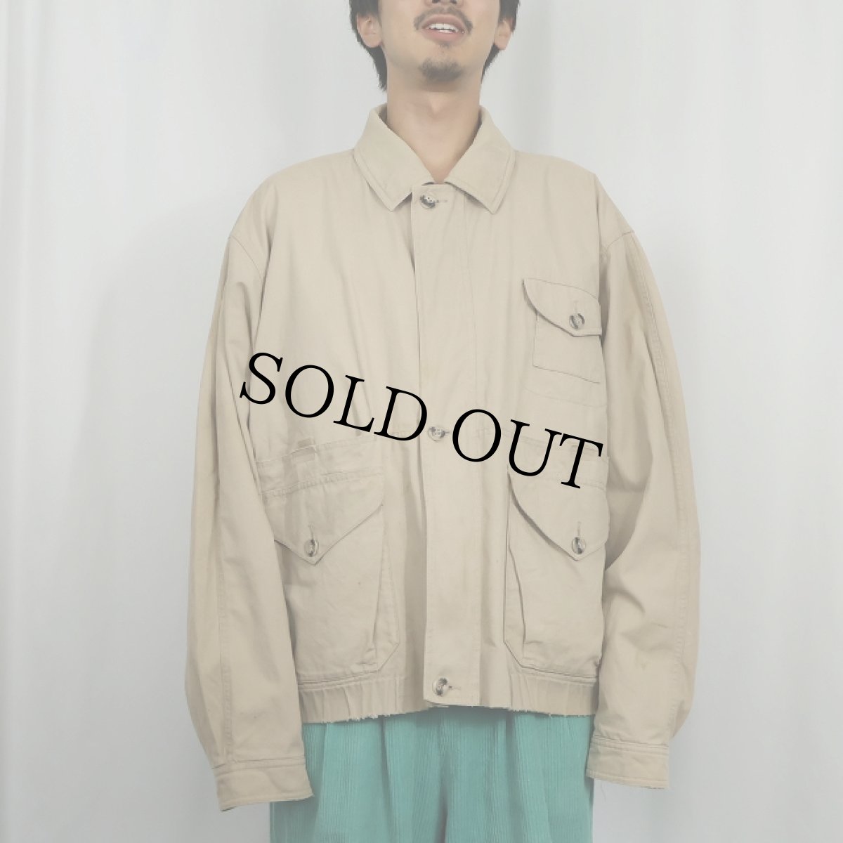 画像2: 80〜90's Eddie Bauer コットンフライトジャケット L (2)