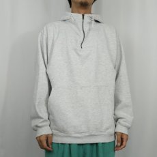 画像2: 80〜90's Eddie Bauer ハーフジップスウェットフーディ S (2)