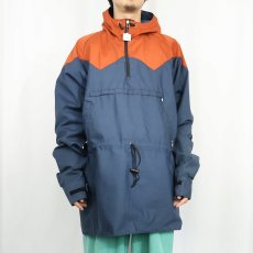 画像2: 70's frostline コットン ウエスタンアノラックパーカー NAVY (2)