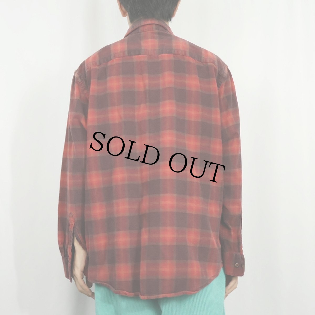 画像3: PENDLETON "MASON" オンブレーチェック柄 コットンボタンダウンシャツ L (3)