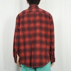 画像3: PENDLETON "MASON" オンブレーチェック柄 コットンボタンダウンシャツ L (3)