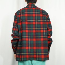 画像3: 70's PENDLETON USA製 チェック柄 ウールオープンカラーシャツ L (3)