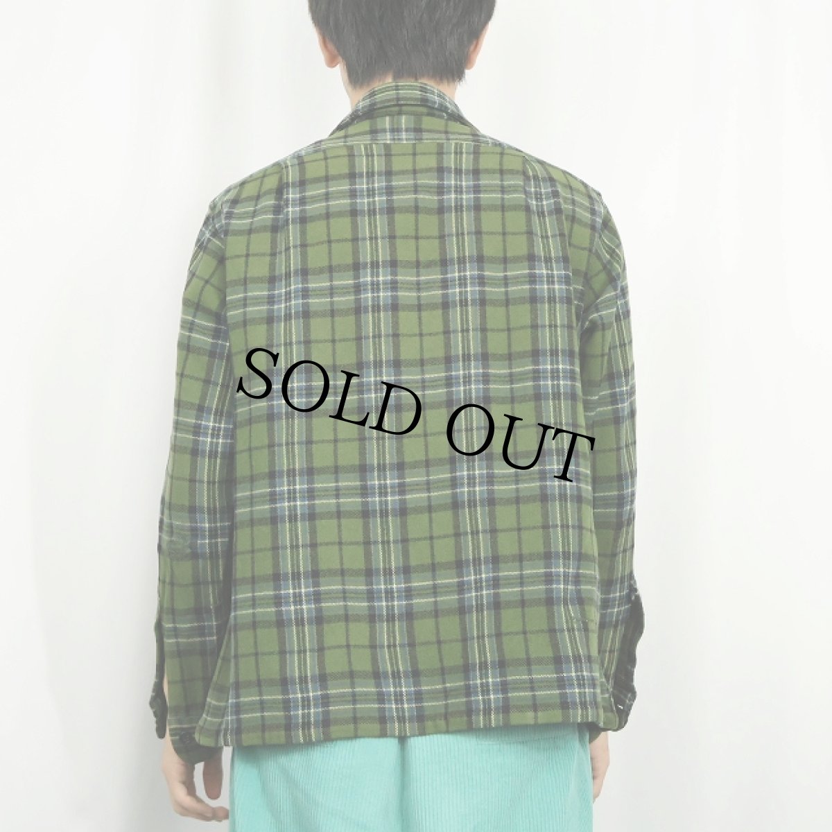 画像3: 60's PENDLETON チェック柄 ウールオープンカラーシャツ L (3)