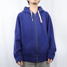 画像2: POLO Ralph Lauren REVERSE WEAVE TYPE ロゴ刺繍 スウェットジップパーカー XL (2)