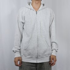 画像2: 90's Lee USA製 無地 スウェットジップパーカー L (2)