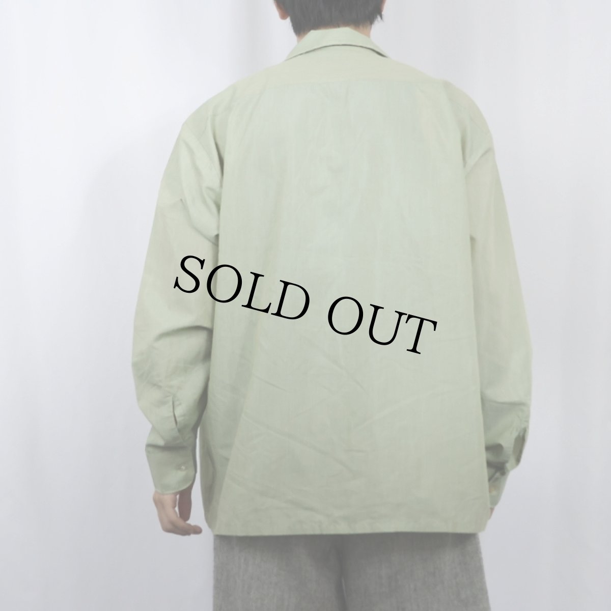 画像3: 60〜70's Marlboro ポリコットン オープンカラーシャツ SIZE17-M-17 1/2 (3)