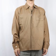 画像2: 60〜70's Green Briar ポリコットン オープンカラーシャツ SIZE15-M-15 1/2 (2)
