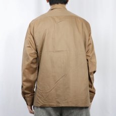 画像3: 60〜70's Green Briar ポリコットン オープンカラーシャツ SIZE15-M-15 1/2 (3)