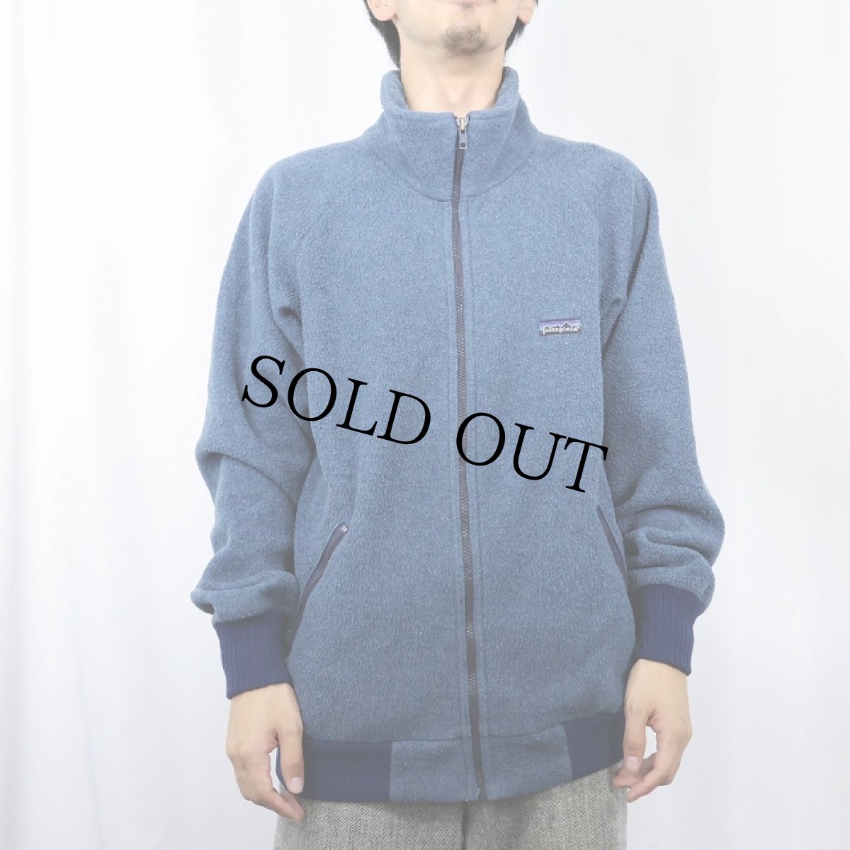 画像2: 80〜90's Patagonia フリースジップジャケット NAVY XL (2)