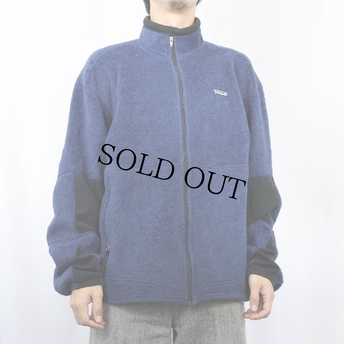 画像2: 90's Patagonia USA製 Rシリーズ R2 フリースジップジャケット NAVY L (2)