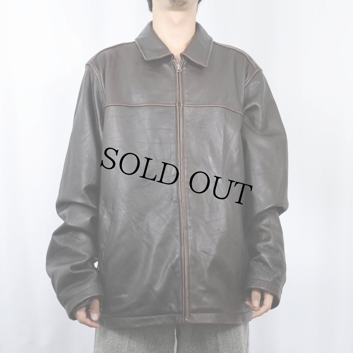 画像2: Eddie Bauer レザージャケット XL TALL (2)