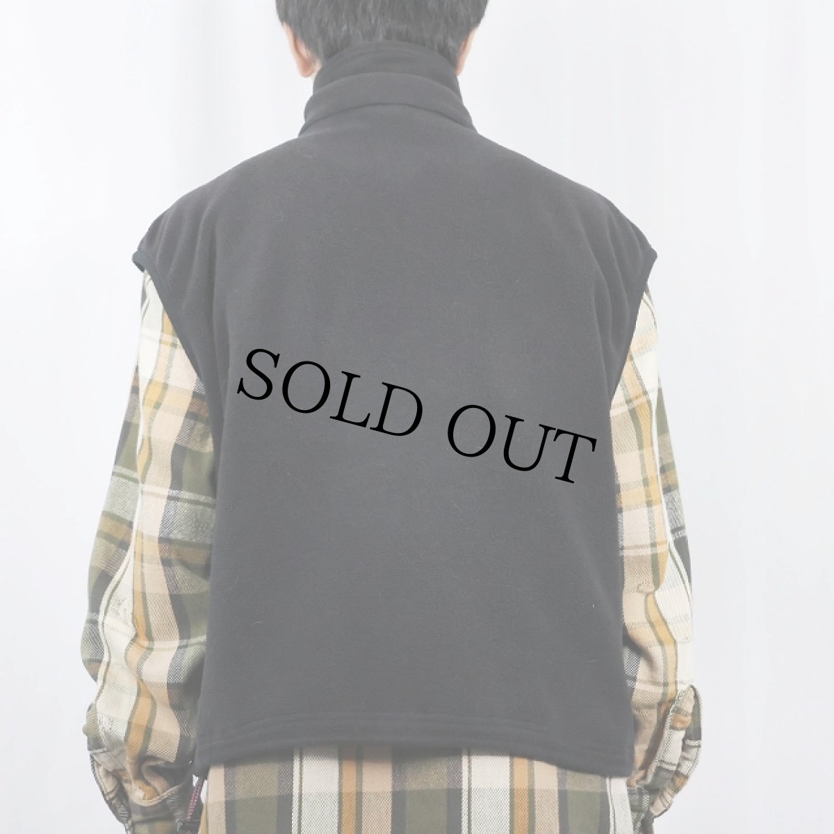 画像3: 90's EMS USA製 フリースベスト BLACK L (3)