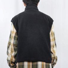 画像3: 90's EMS USA製 フリースベスト BLACK L (3)