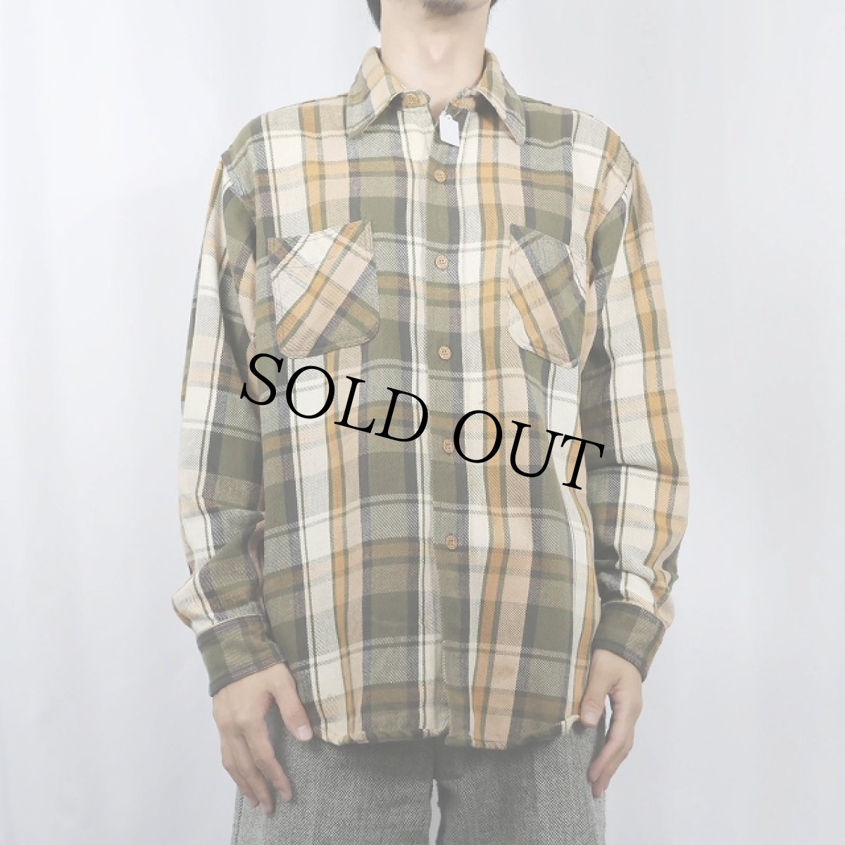 画像2: 80's〜 BIG MAC チェック柄 ヘビーネルシャツ (2)