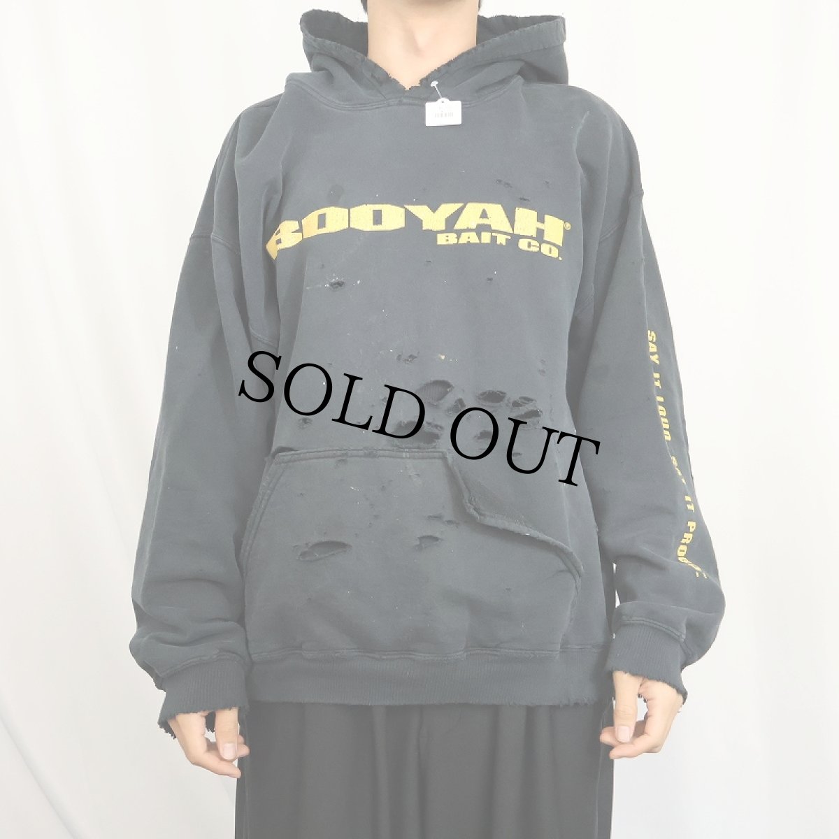 画像2: 2000's BOOYAH BAIT CO. 釣り具企業 プリントスウェットフーディ BLACK L (2)