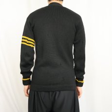 画像3: 〜60's ウールニットカーディガン BLACK (3)