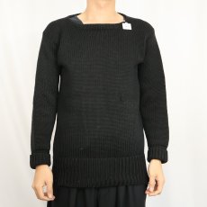 画像2: 40〜50's ウールニットセーター BLACK (2)