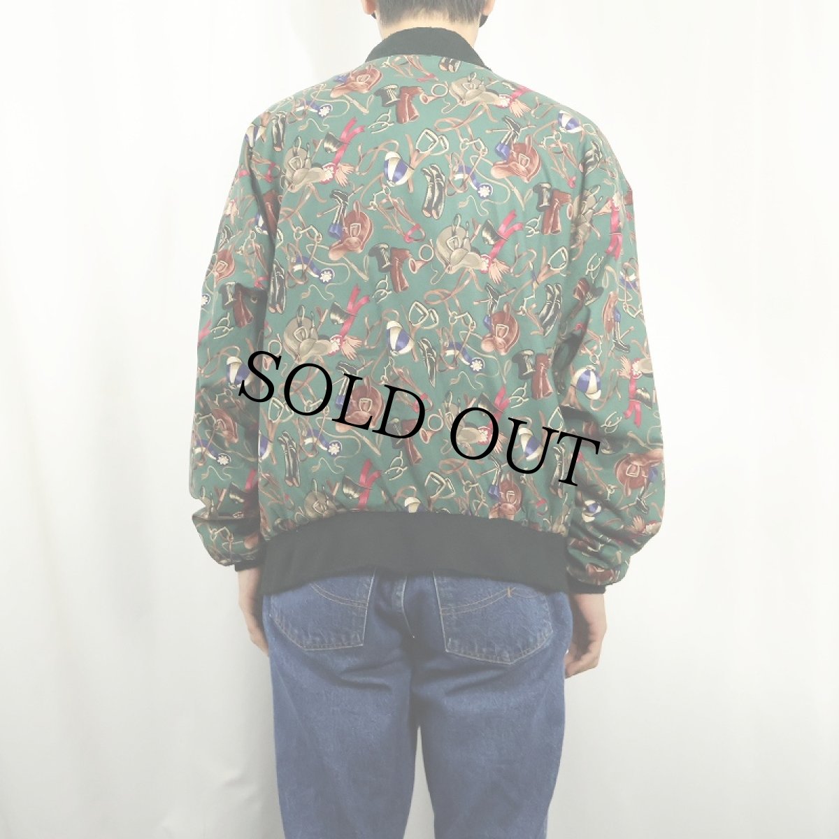 画像3: 80〜90's INFINITY CHIC USA製 馬具柄 コットンブルゾン ONE SIZE (3)