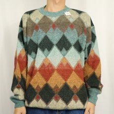 画像3: 90's SUSPENSE ITALY製 アーガイル柄 アルパカウールニットセーター SIZE56 (3)