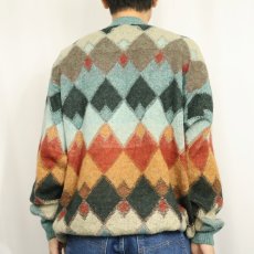 画像4: 90's SUSPENSE ITALY製 アーガイル柄 アルパカウールニットセーター SIZE56 (4)
