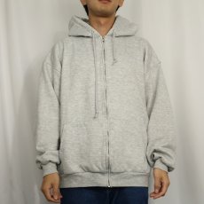 画像2: 90's〜 PLUMA 裏サーマル スウェットジップパーカー XL (2)