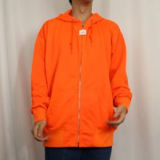 画像2: 70〜80's 裏サーマル ポリエステル スウェットジップパーカー SIZE54 (2)